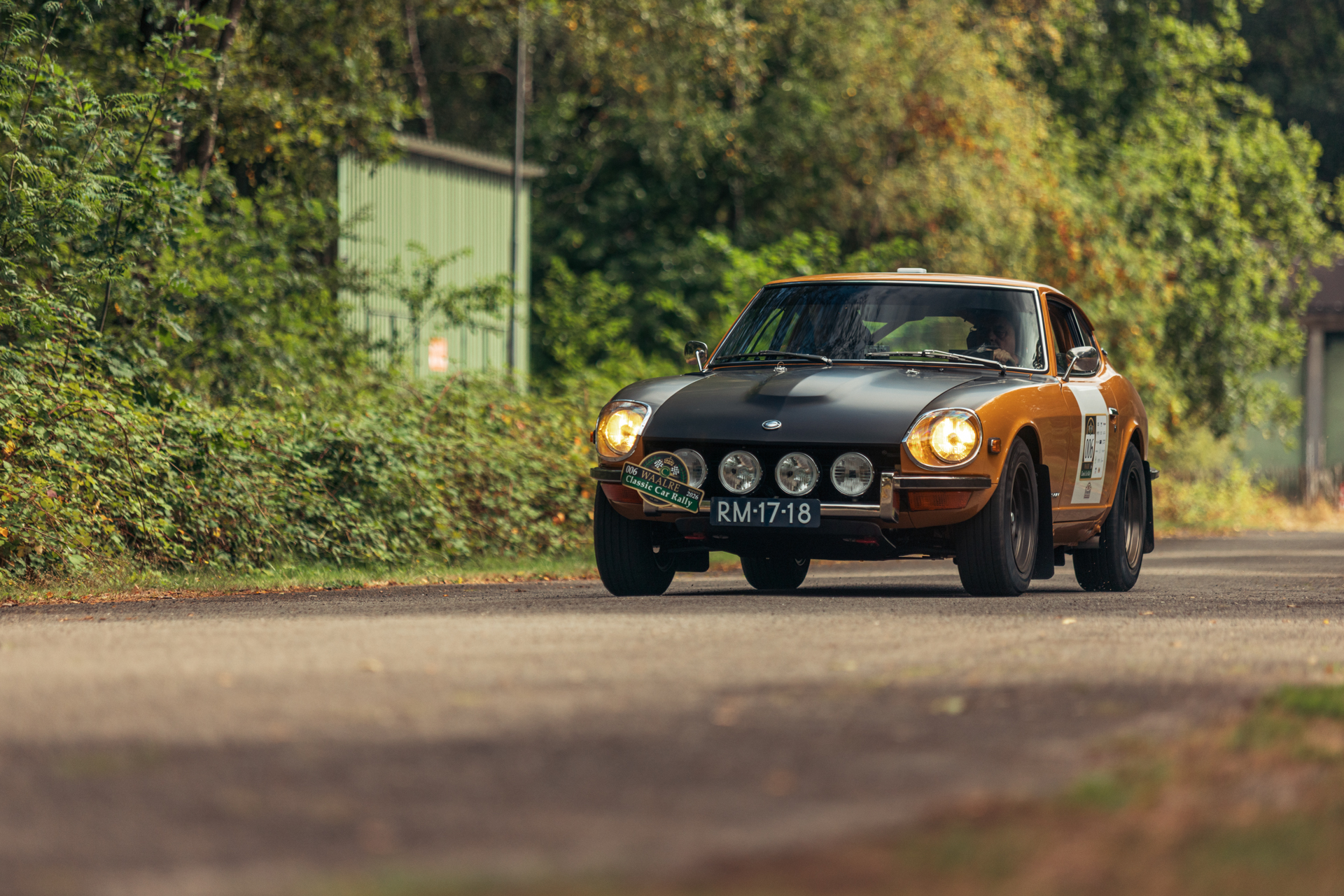 Datsun 240Z onderweg tijdens de Waalre Individual Rally